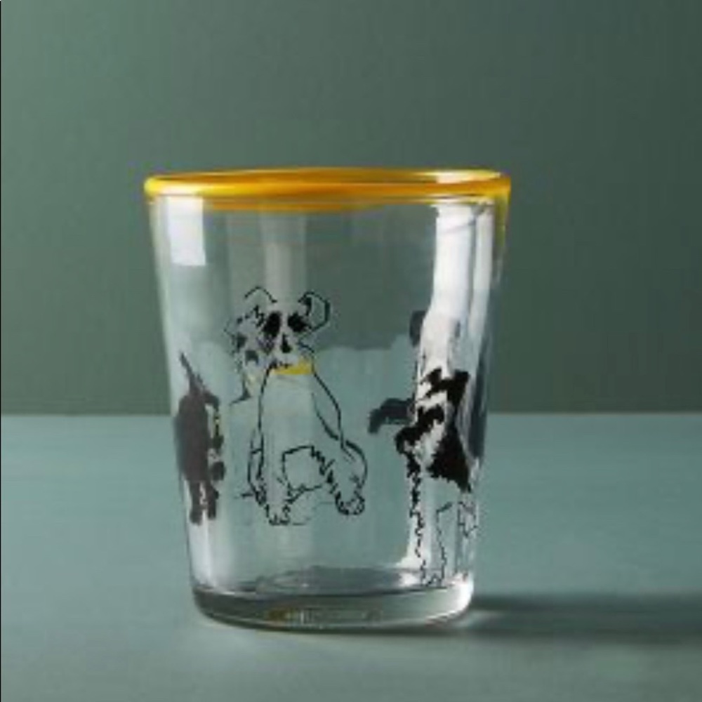 ISO Sally Muir Dog-a-Day Schnauzer Juice Glass